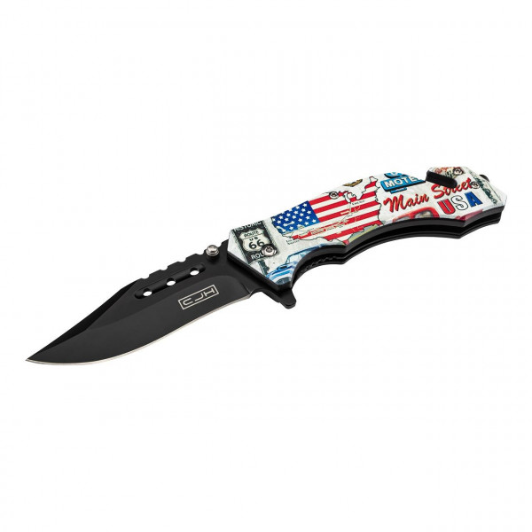 CJH Herbertz USA Flagge Einhandmesser Jagdmesser Outdoor Messer