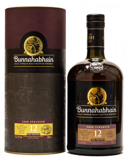 Bunnahabhain 12 Jahre Cask Strength 2021 Edition Single Malt Scotch Whisky 55,1% 0,7L