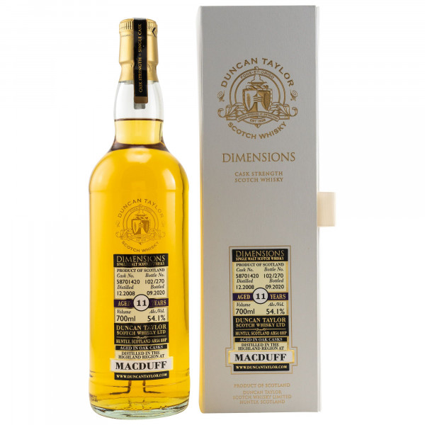 Macduff 2008/2020 Dimensions Duncan Taylor Single Malt Whisky 54,1% 0,7L