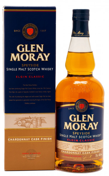 Glen Moray Chardonnay Cask Finish Single Malt Scotch Whisky 40% vol 0,7L