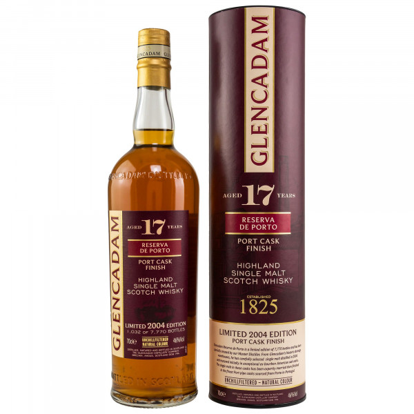 Glencadam 17 Jahre Reserva de Porto Port Cask Finish Single Malt Scotch Whisky 46% 0,7L