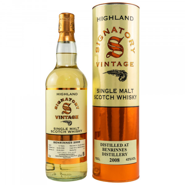 Benrinnes 2008/2021 Signatory Vintage Single Malt Whisky 43% 0,7 L