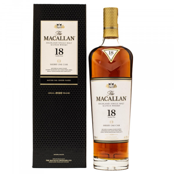 Macallan 18 Jahre Sherry Oak 2022 Single Malt Scotch Whisky 43% 0,7L