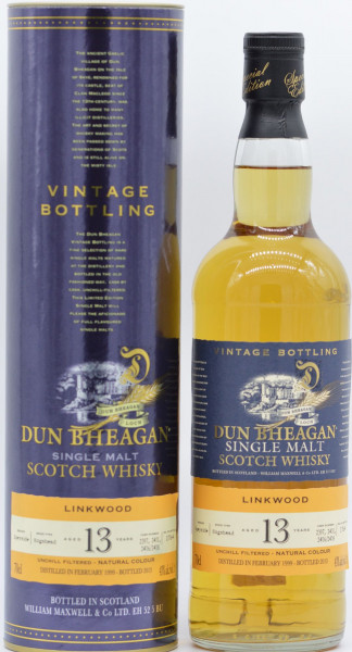 Linkwood 13 Jahre 1999/2013 Dun Bheagan Scotch Whisky 43% vol 0,7 L