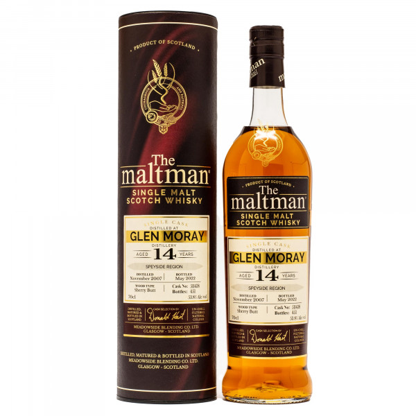Glen Moray 14 Jahre The Maltman Single Malt Scotch Whisky 53,8%vol 0,7L