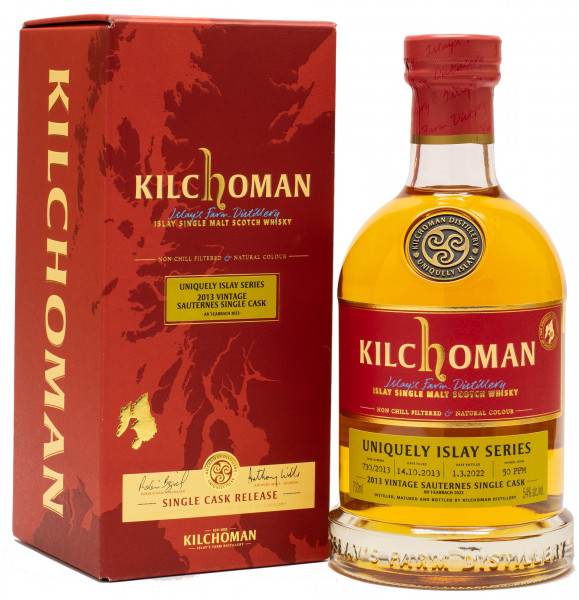 Kilchoman Uniquely Islay Series Vintage 2013 Sauternes Cask #3/10 Single Malt Whisky 54% vol 0,7L