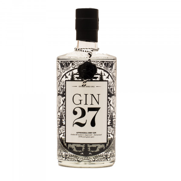 Gin27 Appenzeller Dry Gin aus der Schweiz 43%vol 0,7L