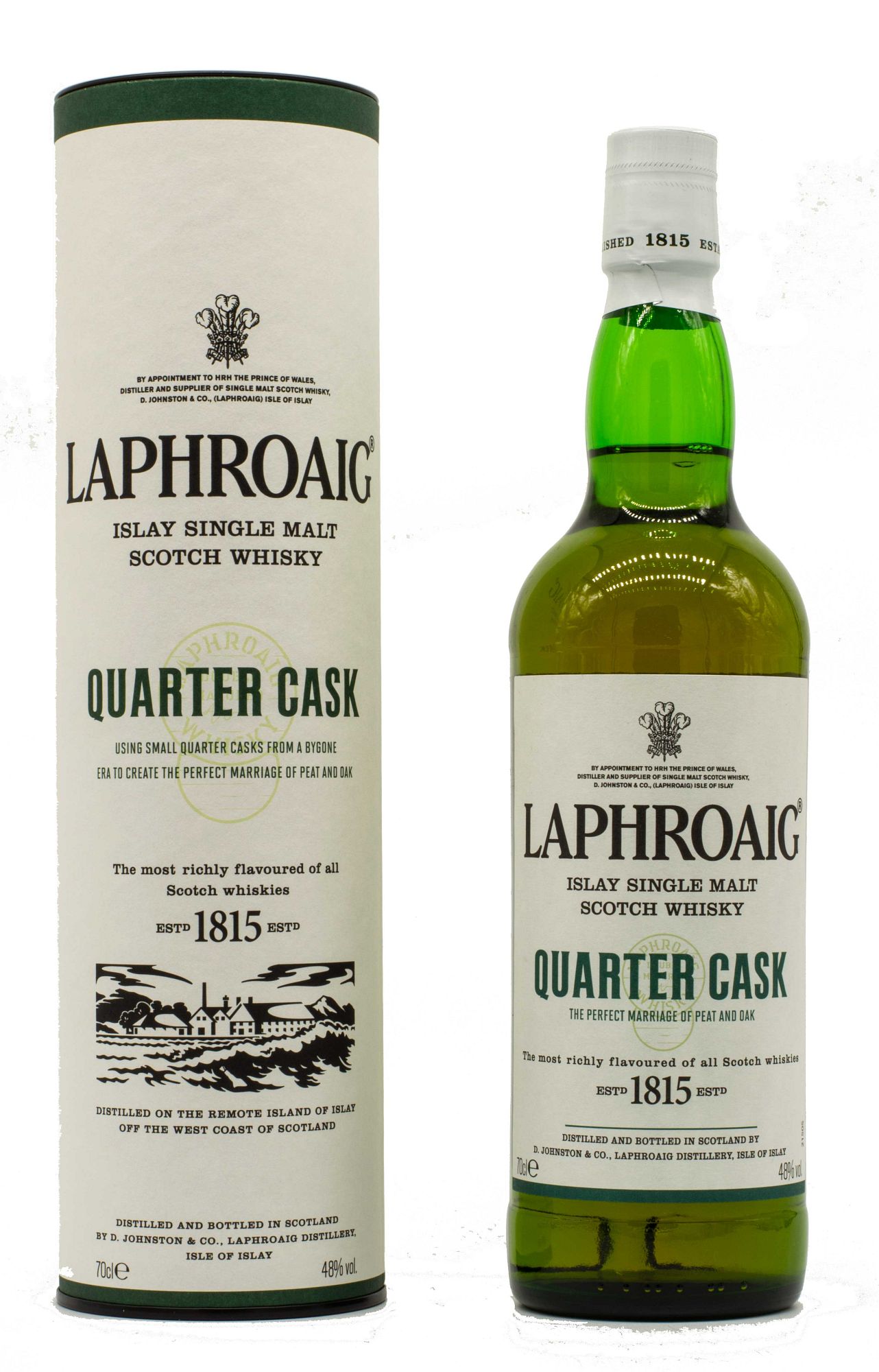Single | 48% Scotch-Whisky Cask | Islay Scotch Whiskygraf Malt | Laphroaig Islay Quarter 0,7L | Whisky Laphroaig