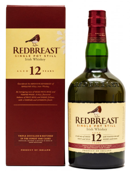 Redbreast 12 Jahre Ex-Bourbon Sherry Single Pot Still Irish Whiskey 40% 0,7L
