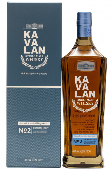 Kavalan Distillery Select No.2 Taiwan Whisky 40% vol 0,7 L