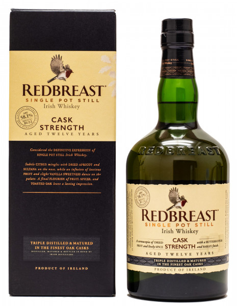 Redbreast 12 Jahre Cask Strength Batch B1/22 Irish Whiskey 58,1% 0,7L