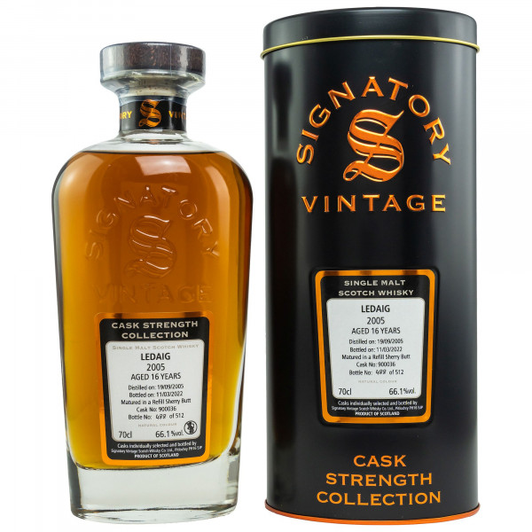 Ledaig 2005/2022 Signatory Vintage Single Malt Scotch Whisky 66,1%vol 0,7L