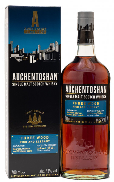 AuchentoshanThree Wood Single Malt Scotch Whisky 43% vol 0,7 L