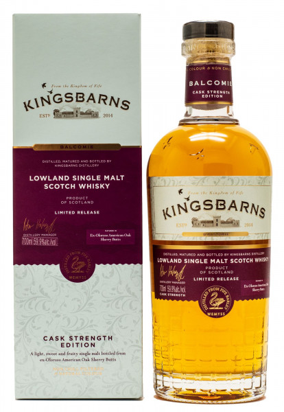 Kingsbarns Balcomie Single Malt Scotch Whisky 59,9% 0,7L