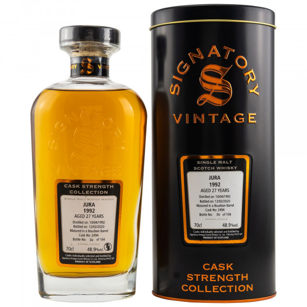 Jura 27 Jahre Signatory Vintage Single Malt Scotch Whisky 48,9%vol 0,7 L