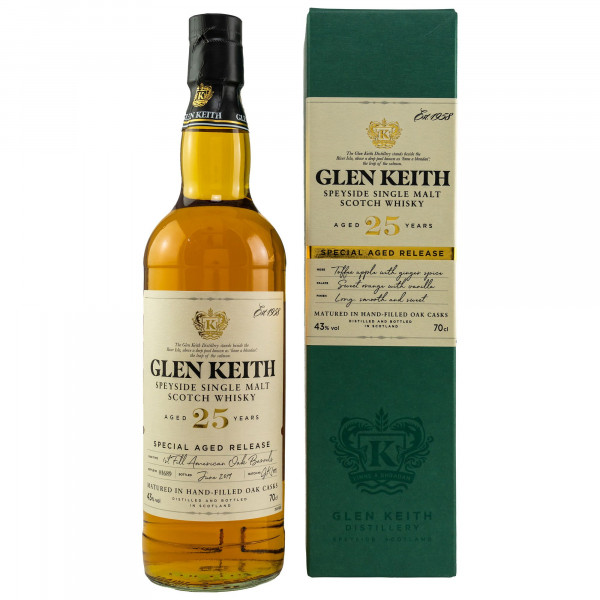 Glen Keith 25 Jahre Single Malt Scotch Whisky 43% vol 0,7L