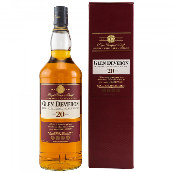 Glen Deveron 20 Jahre Single Malt Scotch Whisky 40% 1L