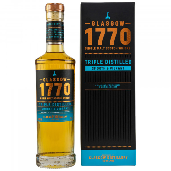 1770 Glasgow Triple Distilled Smooth Single Malt Scotch Whisky 46% 0,7L