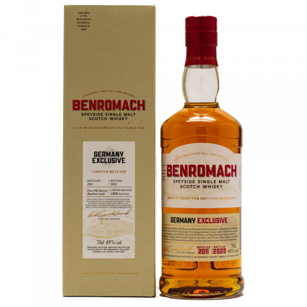Benromach 2011/2022 Germany Exclusive Batch 2 Single Malt Scotch Whisky 48%vol 0,7L
