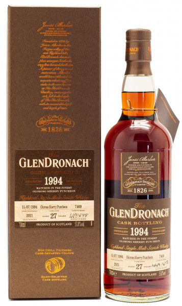 Glendronach 1994/2021 Batch 19 Oloroso Single Cask Single Malt Scotch Whisky 53%vol 0,7L
