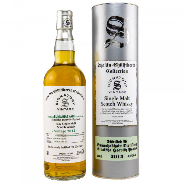 Bunnahabhain Heavily Peated 2013/2023 Signatory VintageSingle Malt Scotch Whisky 46% 0,7 L