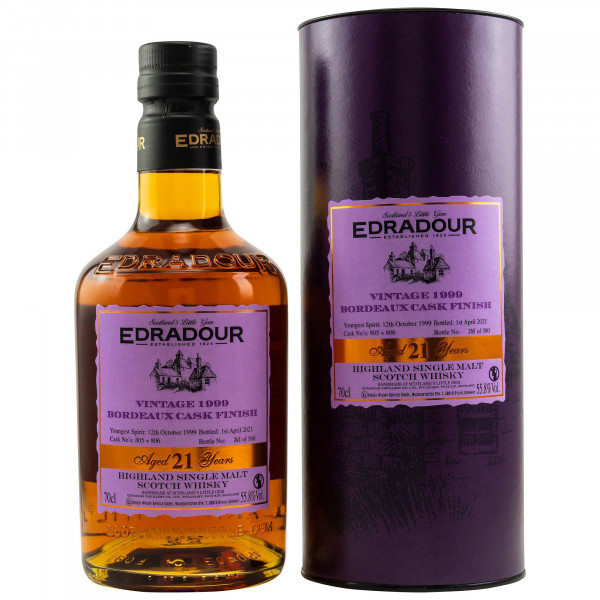 Edradour 1999/2021 Bordeaux Cask Finish Single Malt Scotch Whisky 55,8%vol 0,7 L