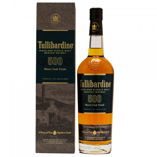 Tullibardine Sherry Finish 500 Single Malt Scotch Whisky 43% vol 0,7 L