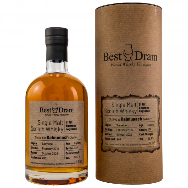 Dalmunach 2016/2022 Best Dram Single Malt Scotch Whisky 58,3% 0,7L