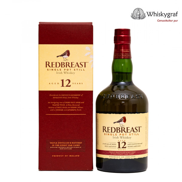 Redbreast 12 Jahre Ex-Bourbon Sherry Single Pot Still Irish Whiskey 40% 0,7L