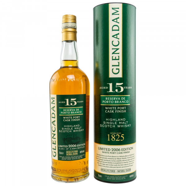 Glencadam 15 Jahre Reserva De Porto Branco Limited Edition Single Malt Scotch Whisky 46% 0,7L