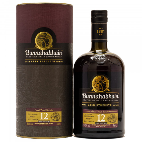 Bunnahabhain 12 Jahre Cask Strength 2022 Edition Single Malt Scotch Whisky 56.6% 0,7L