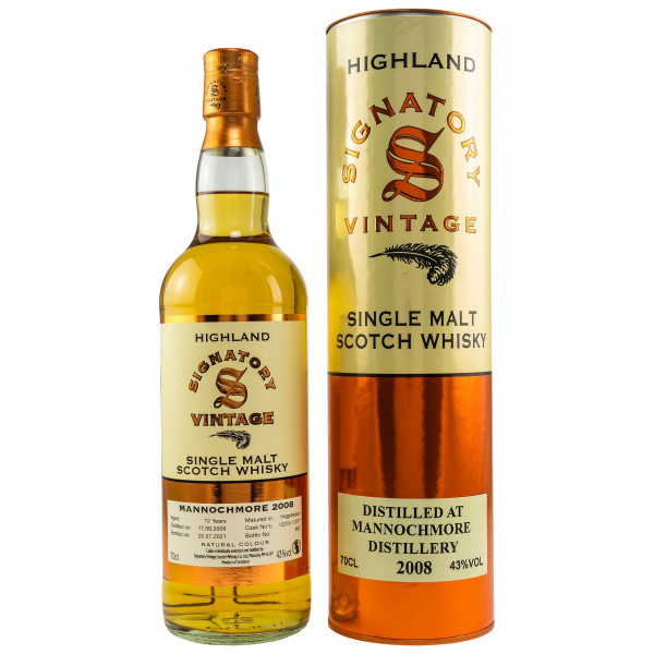Mannochmore 2008/2021 Signatory Vintage Single Malt Whisky 43%vol 0,7L
