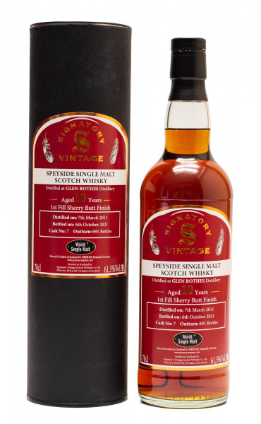 Glenrothes 2011/2021 World Single Malt Scotch Whisky 61,5%vol 0,7L