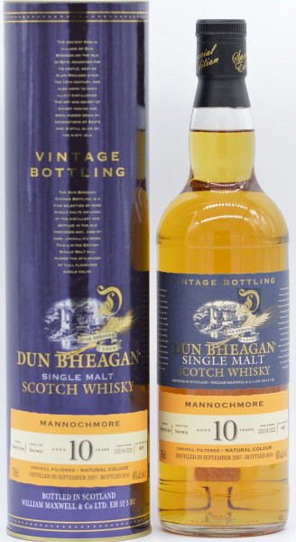 Mannochmore 10 Jahre 2007/2018 Dun Bheagan Scotch Whisky 46% vol 0,7 L
