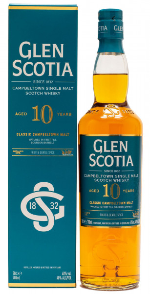 Glen Scotia 10 Jahre Unpeated Single Malt Scotch Whisky 40% vol 0,7 L