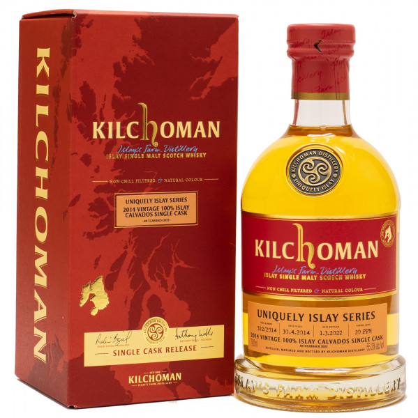 Kilchoman Uniquely Islay Series Vintage 2014 Calvados Cask #1/10 Single Malt Whisky 55,3% vol 0,7L