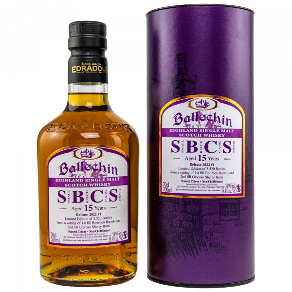 Ballechin 15 Jahre Release 2022 #1 Single Malt Scotch Whisky 58,9% 0,7L