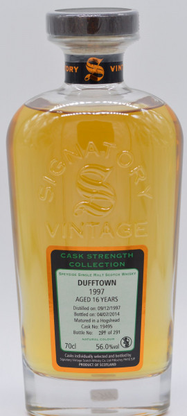 Dufftown 16 Jahre 1997/2014 Signatory Vintage Single Malt Scotch Whisky 56% vol 0,7 L