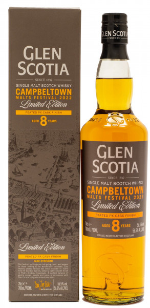 Glen Scotia 8 Jahre Campbeltown Festival 2022 Single Malt Whisky 56,5%vol 0,7L