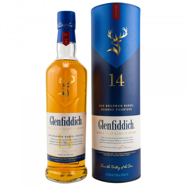 Glenfiddich 14 Jahre Bourbon Barrel Reserve Single Malt Scotch Whisky 43% 0,7L