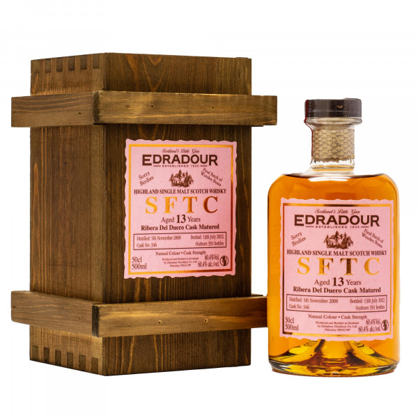 Edradour SFTC 13 Jahre Ribera Del Duero Cask Single Malt Scotch Whisky 60,4% 0,5L