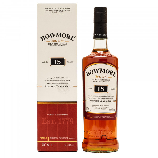 Bowmore 15 Jahre Sherry Cask Finish Single Malt Scotch Whisky 43% 0,7L