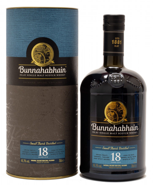 Bunnahabhain 18 Jahre Islay Single Malt Scotch Whisky 46,3% vol 0,7L