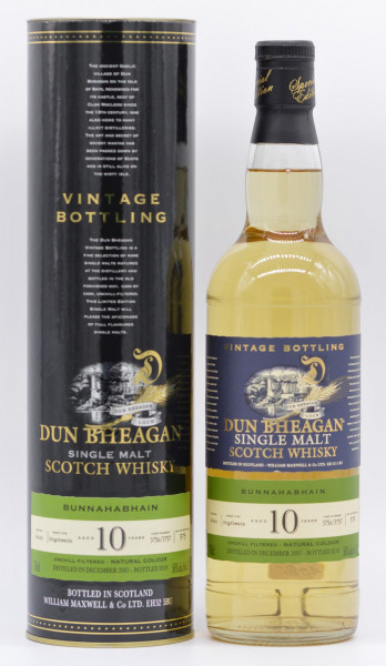 Bunnahabhain 10 Jahre 2007/2018 Dun Bheagan Scotch Whisky 56% vol 0,7 L