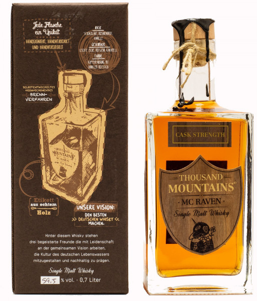 Thousand Mountains Mc Raven Cask Strength Single Malt Whisky 59,8% vol 0,7L