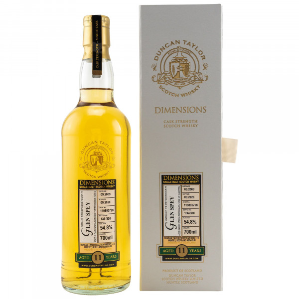 Glen Spey 2009/2020 Dimensions Duncan Taylor Single Malt Whisky 54,8% 0,7L