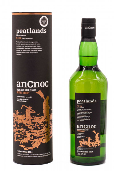 AnCnoc Peatlands Limited Edition Single Malt Scotch Whisky 46% vol 0,7 L