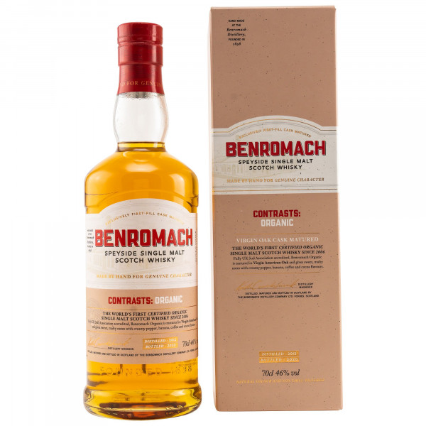 Benromach Contrasts Organic 2012/2020 Single Malt Scotch Whisky 46%vol 0,7L