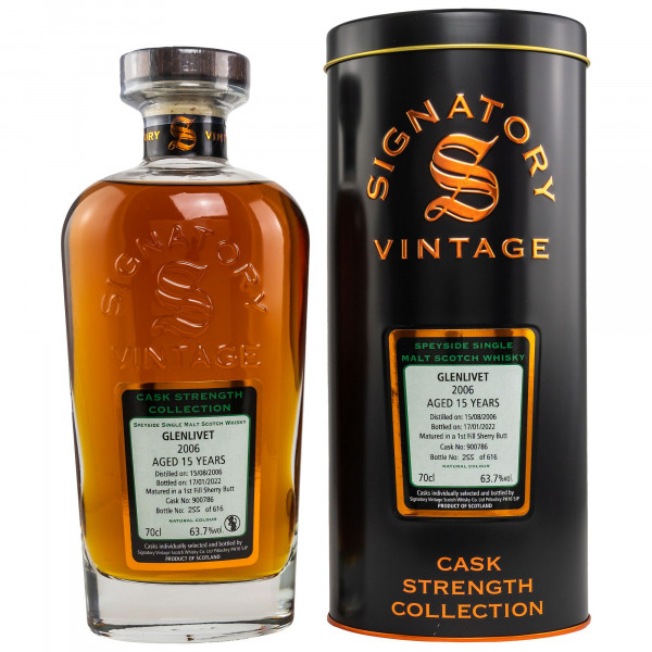 Glenlivet 2006/2022 Signatory Vintage Single Malt Whisky 63,7% vol 0,7L