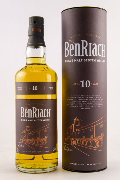 Benriach 10 Jahre - Speyside Single Malt Scotch Whisky - 43% vol - 0,7 L